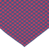 Red & Blue Hahnentrittmuster Table Runner Kurzer Tischläufer (Ecke)