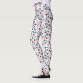 Red Blue Hearts Nurse Doctor Pattern Leggings (Links)