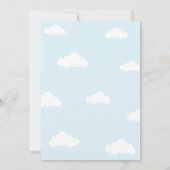 Red & Blue Hot Air Ballon Birthday Einladung (Rückseite)