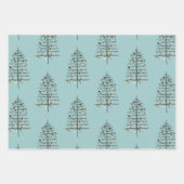 Red Blue Ice Winter Weihnachtsbaum Wreath Holiday Geschenkpapier Set (Vorderseite 2)