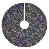 Red Blue Imitats Glass Glitzer Sparkon Polyester Weihnachtsbaumdecke (Vorderseite)