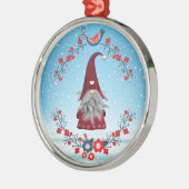 Red & Blue Kariert Gnome - Skandinavier Kranz Ornament Aus Metall (Links)