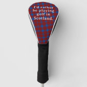 Red Blue Kariert statt Golf spielen in Schottland Golf Headcover (Vorderseite)