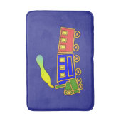 Red Blue Kids Choo Choo Bahn Deep Blue Badematte (Vorderseite Vertikal)