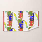 Red Blue Kids Choo Choo Zug Badhandtuch Set (Handtuch)