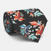 Red & Blue Koi Prosperity Yang Krawatte (Gerollt)