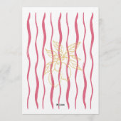 Red Blue Lemon La Dolce Vita Bridal Shower Einladung (Rückseite)