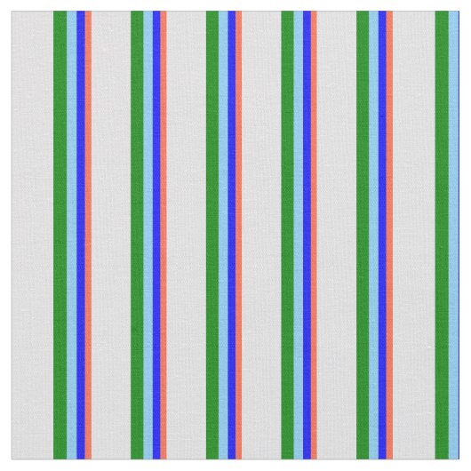 Red, Blue, Light Sky Blue, Green & Lavendel Lines Stoff (Nahaufnahme)