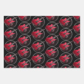 Red Blue & Lila Electric Guitars Geschenkpapier Set (Vorderseite)
