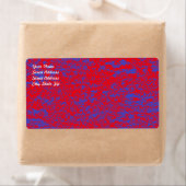 Red & Blue Marmor Shipping Label (Insitu)
