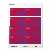Red & Blue Marmor Shipping Label (Vorne)
