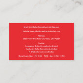 Red Blue Medical Clogs Uniform Visitenkarte (Rückseite)