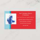 Red Blue Medical Clogs Uniform Visitenkarte (Vorderseite)