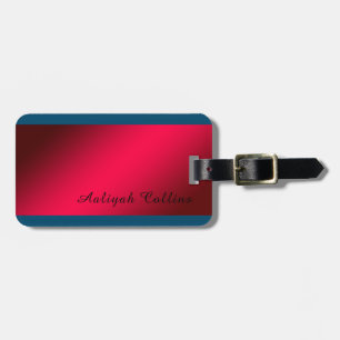 Red Blue Minimalistisch Beruflich Modern Gepäckanhänger