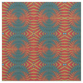 Red Blue Modern Ethnic Textile Tribal Print Trippy Stoff (Nahaufnahme)