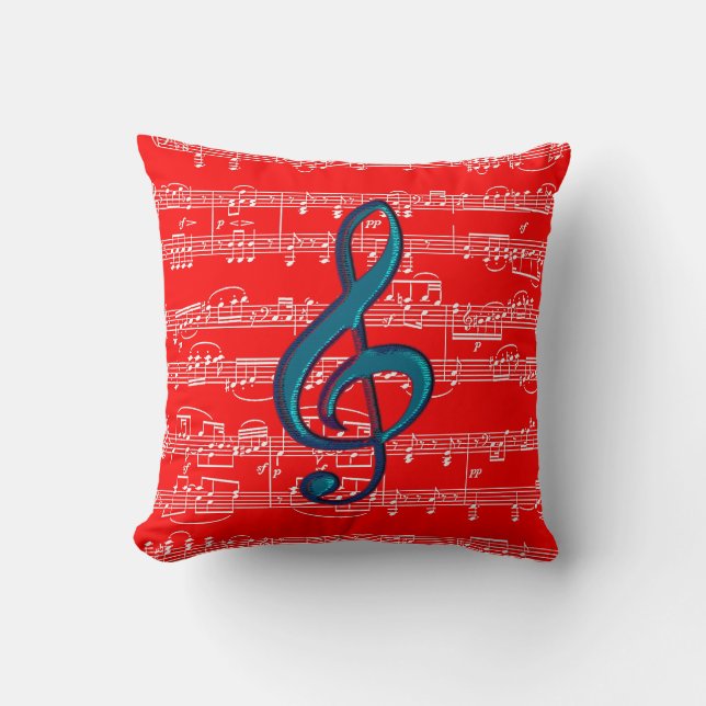 Red Blue Music Kissen (Vorderseite)