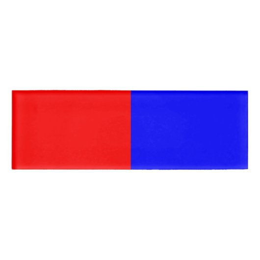 Red & Blue Name-Tag Namenschild (Vorderseite)