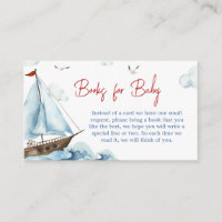 Red Blue Nautical Baby Showbücher für Baby
