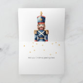 Red & Blue Nutcracker Frohe Weihnachten Karte (Innenseite)
