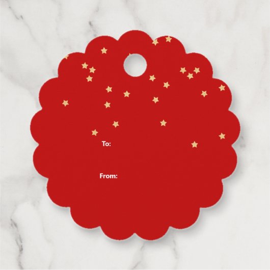 Red & Blue Nutcracker Weihnachten | Urlaub Geschenkanhänger (Rückseite)