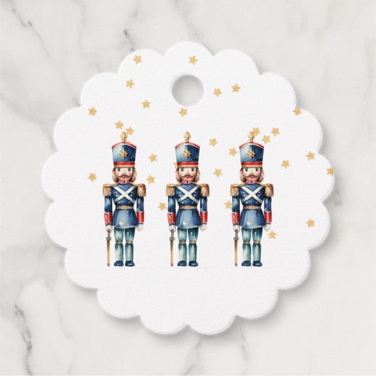 Red & Blue Nutcracker Weihnachten | Urlaub Geschenkanhänger (Vorderseite)