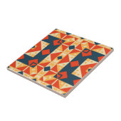 Red Blue Orange Geometric marokkanisches Bohemisch Fliese (Seite)