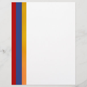 Red Blue Orange Letterhead