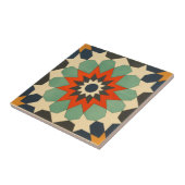 Red Blue Ornament Keramik Fliese (Seite)