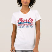 Red Blue Party Like It's 1776 4. Juli T - Shirt (Vorderseite)