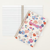 Red Blue Pink Gray Blues Spiral Bound Notebook Notizblock (Innen)