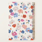 Red Blue Pink Gray Blues Spiral Bound Notebook Notizblock (Rückseite)