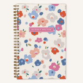 Red Blue Pink Gray Blues Spiral Bound Notebook Notizblock (Vorderseite)