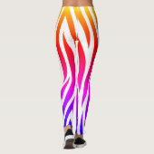 Red Blue Pink Stripe Tierdesign (bearbeiten) Leggings (Rückseite)