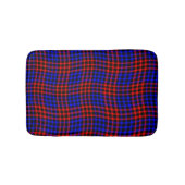 Red Blue Plaid Checker Seamless Pattern Badematte (Vorderseite)