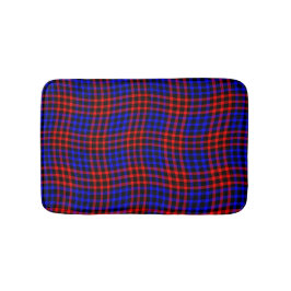 Red Blue Plaid Checker Seamless Pattern Badematte