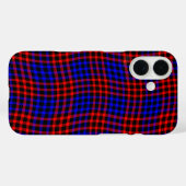 Red Blue Plaid Checker Seamless Pattern Case-Mate iPhone Hülle (Rückseite (Horizontal))