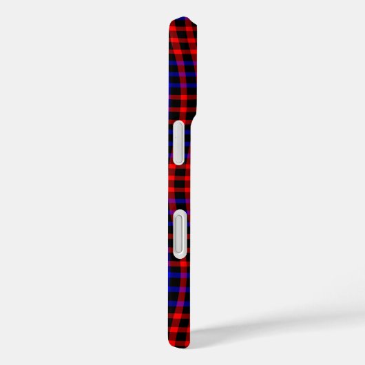 Red Blue Plaid Checker Seamless Pattern Case-Mate iPhone Hülle (Rückseite / Rechts)