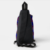 Red Blue Plaid Checker Seamless Pattern Crossbody Bag (Rückseite)
