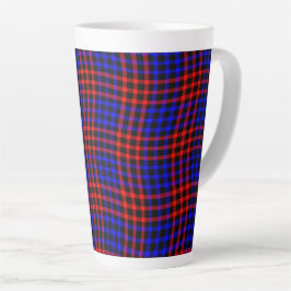 Red Blue Plaid Checker Seamless Pattern Milchtasse