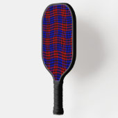 Red Blue Plaid Checker Seamless Pattern Pickleball Schläger (Links)