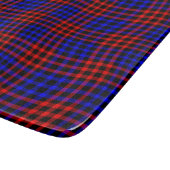 Red Blue Plaid Checker Seamless Pattern Schneidebrett (Ecke)