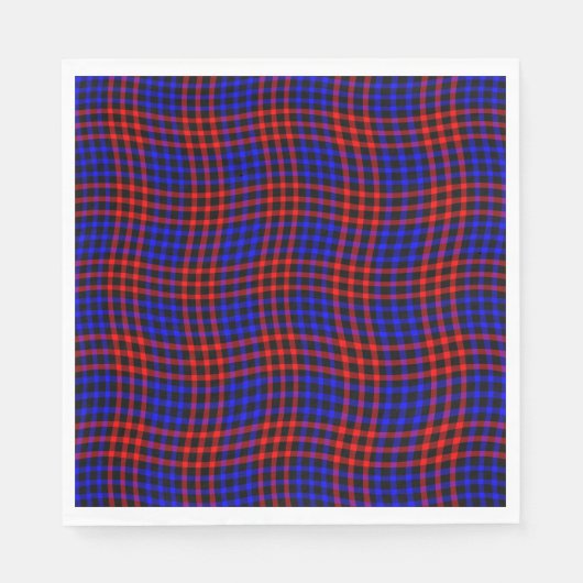 Red Blue Plaid Checker Seamless Pattern Serviette (Vorderseite)