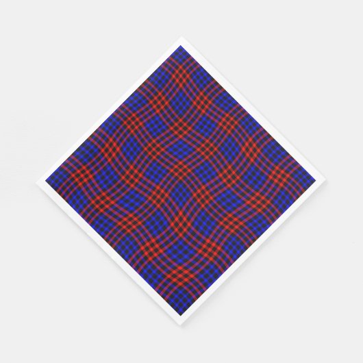 Red Blue Plaid Checker Seamless Pattern Serviette (Ecke)