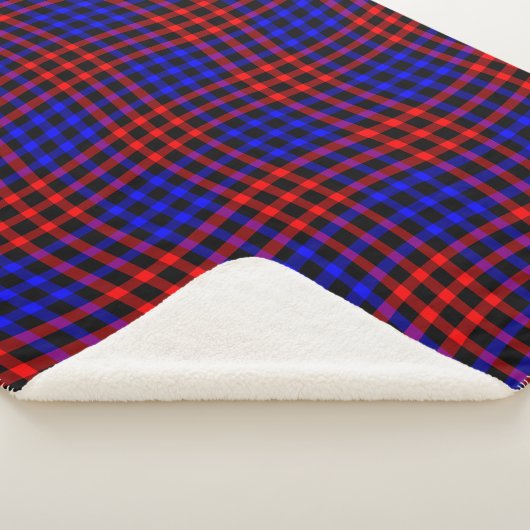 Red Blue Plaid Checker Seamless Pattern Sherpadecke (3/4)
