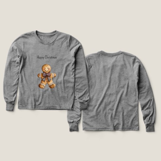 Red Blue Plaid Christmas Gingerbread Cookie (Design Vorder- & Rückseite)