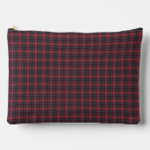 Red Blue Plaid Tartan Pattern Zubehörtasche (Vorderseite)