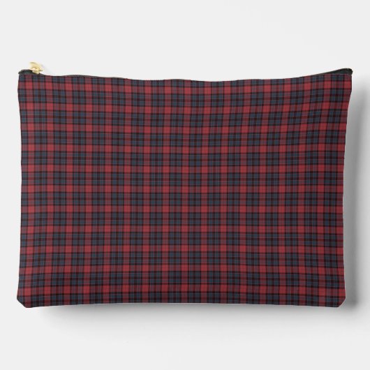 Red Blue Plaid Tartan Pattern Zubehörtasche (Vorderseite)
