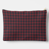 Red Blue Plaid Tartan Pattern Zubehörtasche (Rückseite)