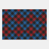Red & Blue Quilt Buffalo Karierter Urlaub Geschenkpapier Set (Vorderseite 2)