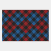 Red & Blue Quilt Buffalo Karierter Urlaub Geschenkpapier Set (Vorderseite)